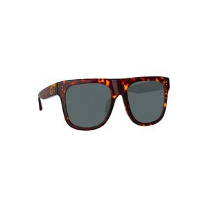 Authentic Linda Farrow  - Carolina Flat Top Sunglasses Tortoiseshell